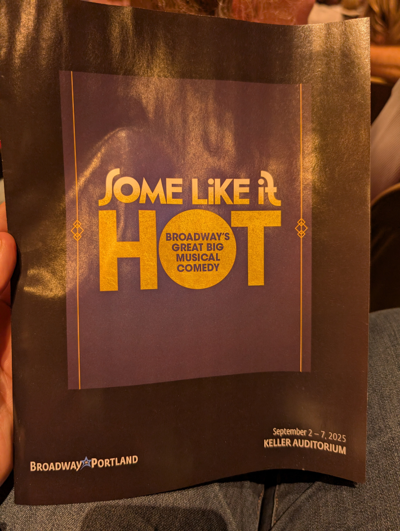 Program Cover for Broadway in Portland 25/26 show Some Like It Hot.