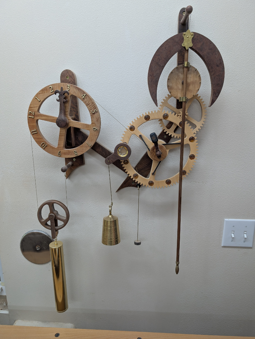 A beautiful wooden clock makes compelling art.